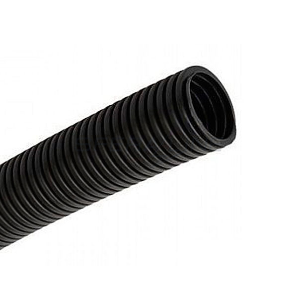 Труба ПВД гофрированная гибкая d=32мм, стандартная с протяжкой, цвет - черный