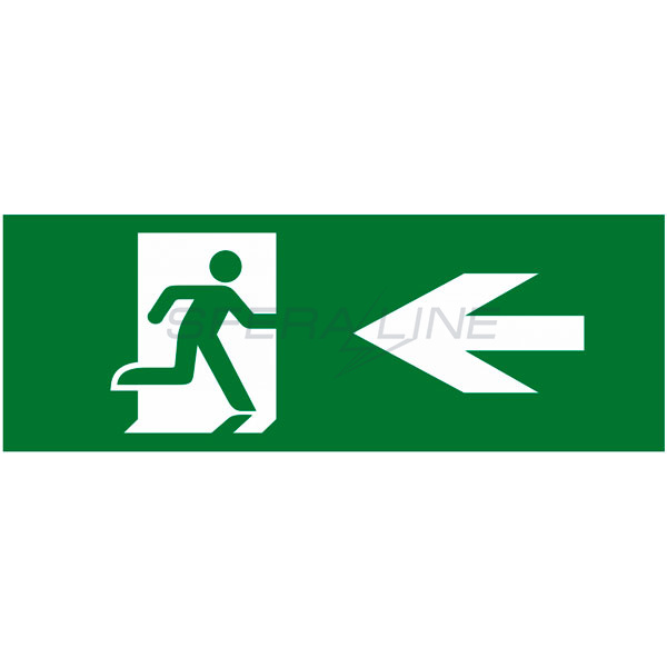 Інформаційна наклейка на світильник 119х323мм Exit_Left (REL803)