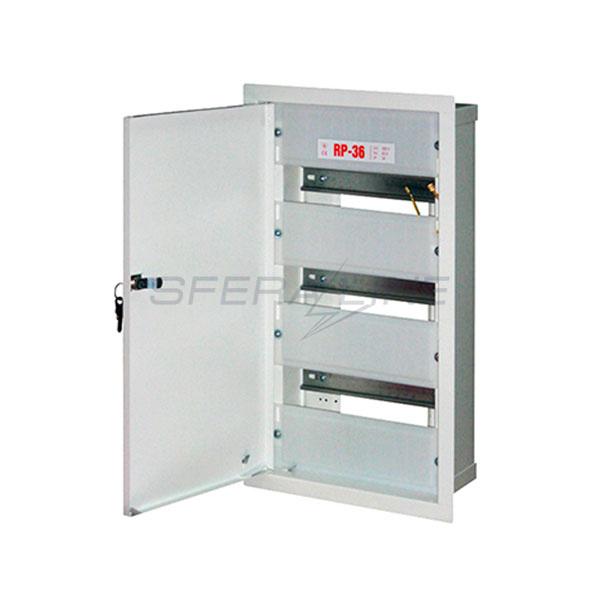 Шкаф распределительный e.mbox.RP-36 металлический встраиваемый, 36 модулей, 480х255х125 мм