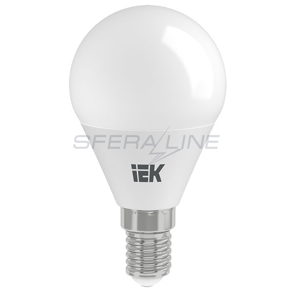 Лампа LED ALFA G45 шар 10Вт 230В 4000К E14 IEK